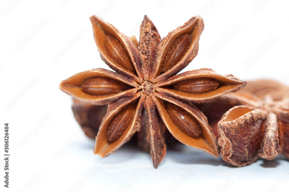 Star anise isolated on white background. Star anise isolated on white background.