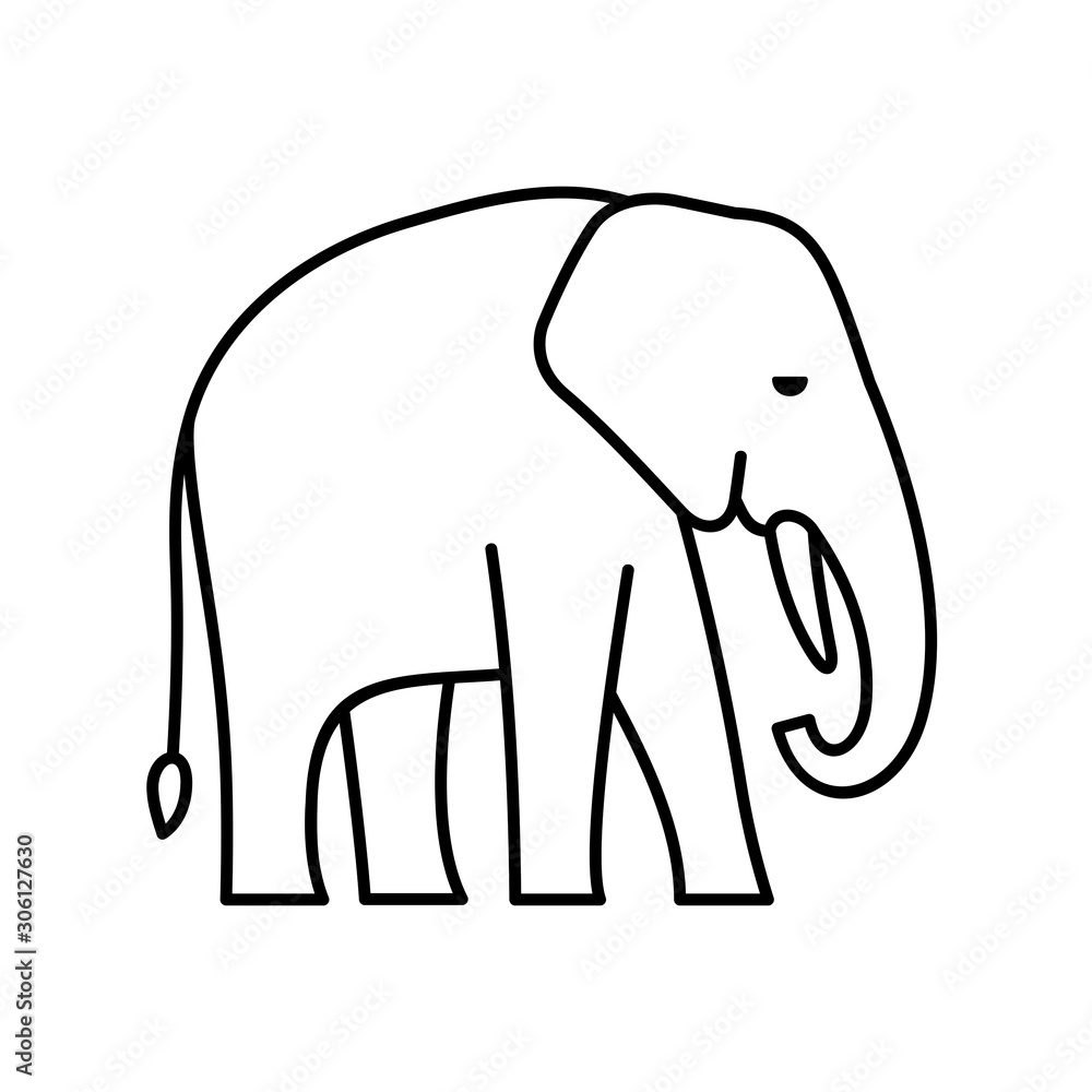 Elephant line icon. Icon design. Template elements Elephant line icon. Icon design. Template elements