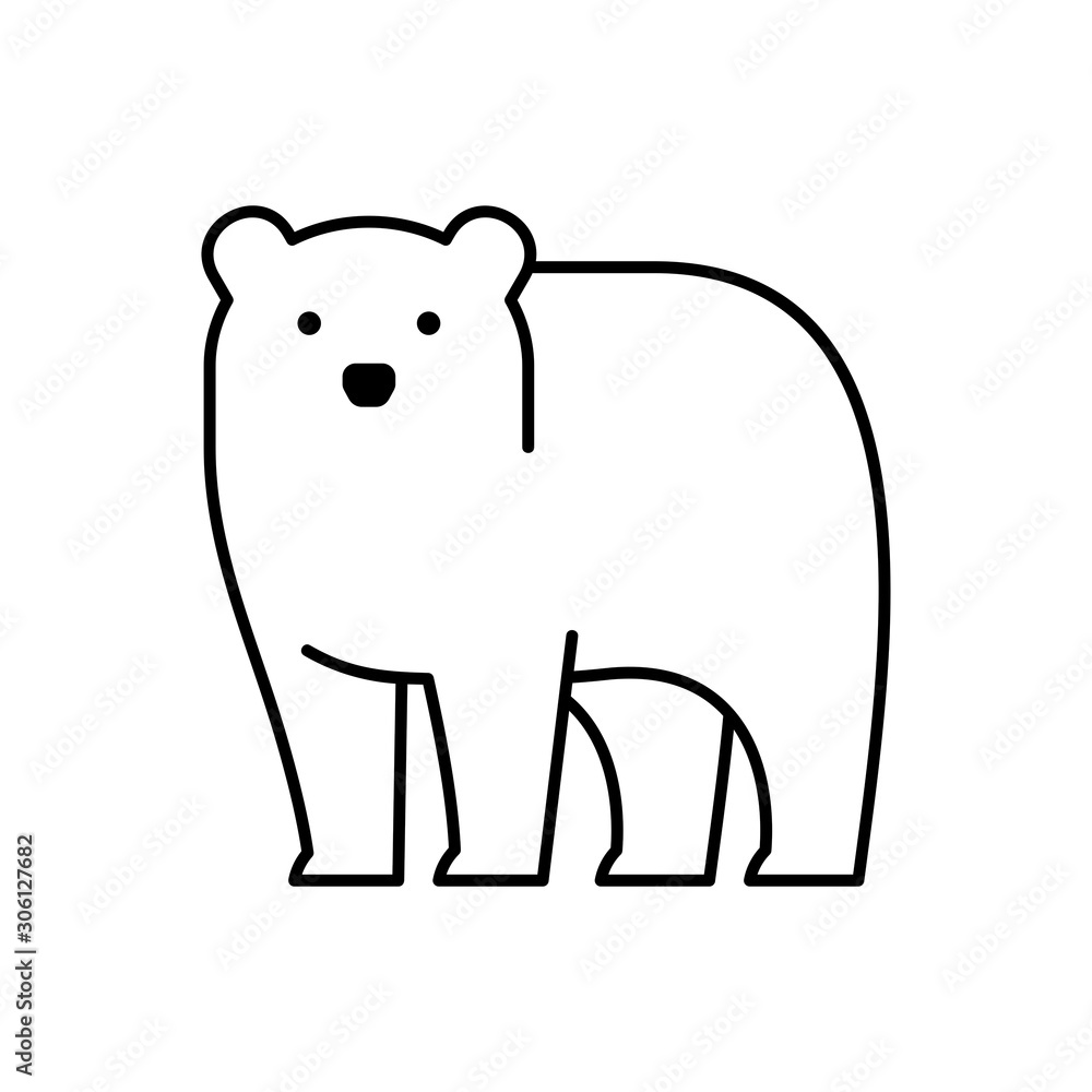 Obraz premium Bear line icon. Icon design. Template elements