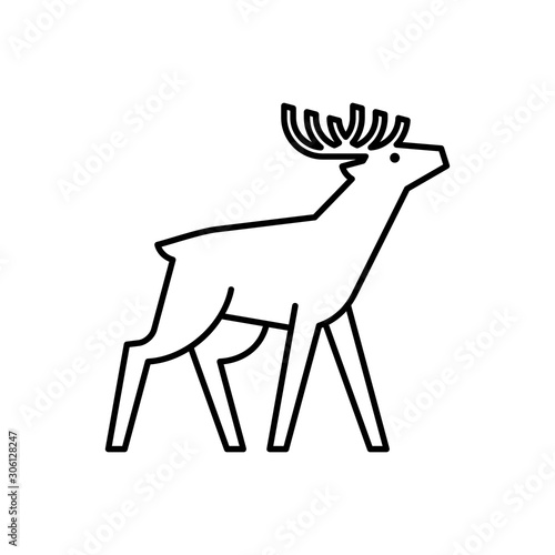 Deer line icon. Icon design. Template elements