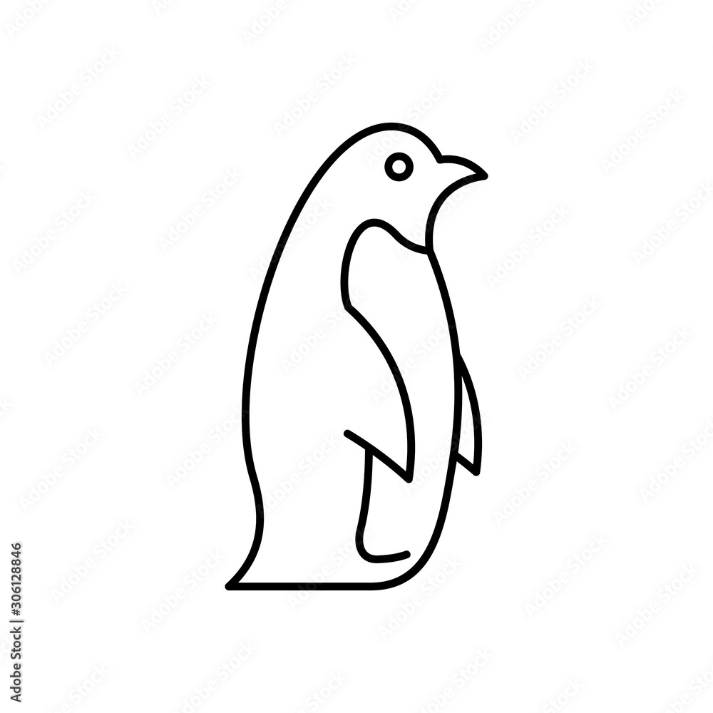 Fototapeta premium Penguin line icon. Icon design. Template elements