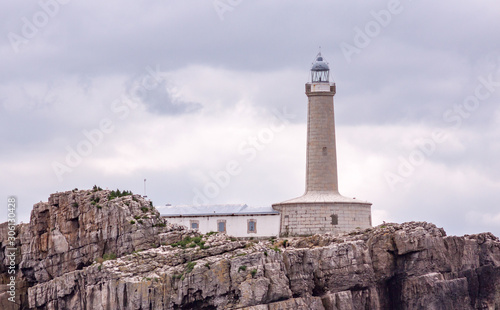 Lighthouse in a rocky island