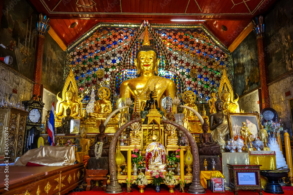 Buddha statue, Wat Doi Suthep temple, Chiang Mai, Thailand