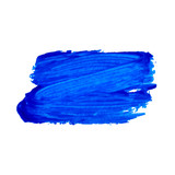 Realistic zigzag blue paint brush stroke