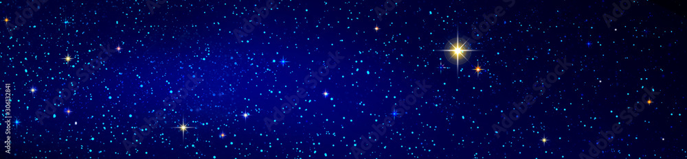 Night sky with colorful stars. Abstract sky background. - obrazy, fototapety, plakaty 