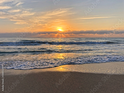 morning at the Miami ocean beach