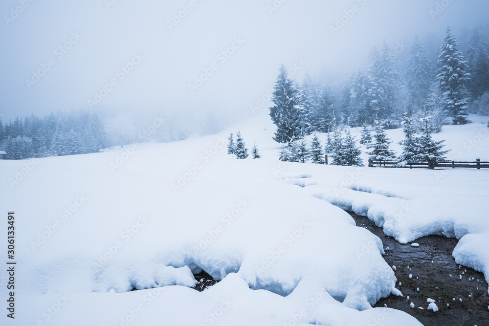 Beautiful snow panorama of a snowdrift Beautiful snow panorama of a snowdrift