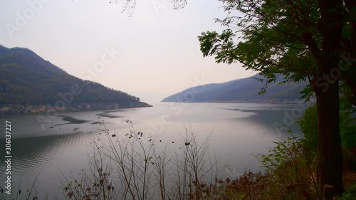 4K video of Bhumibol dam in Tak province, Thailand. photo