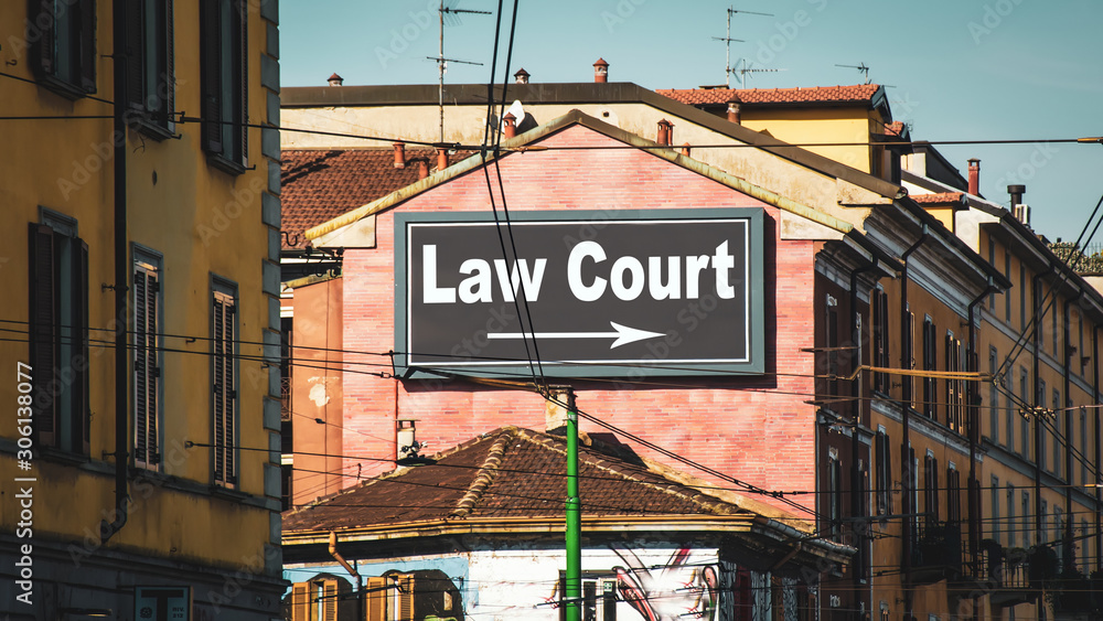 Street Sign to Law Court Street Sign to Law Court