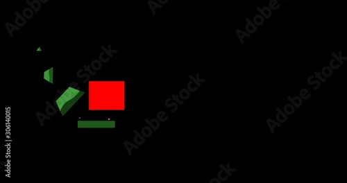 Xmas Gift Lower Thirds Pack. 4K Motion graphics elements. Transparent alpha channel background.