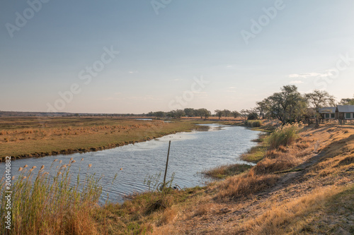 View of the chobe river floodplains between namibia and botswana  Africa