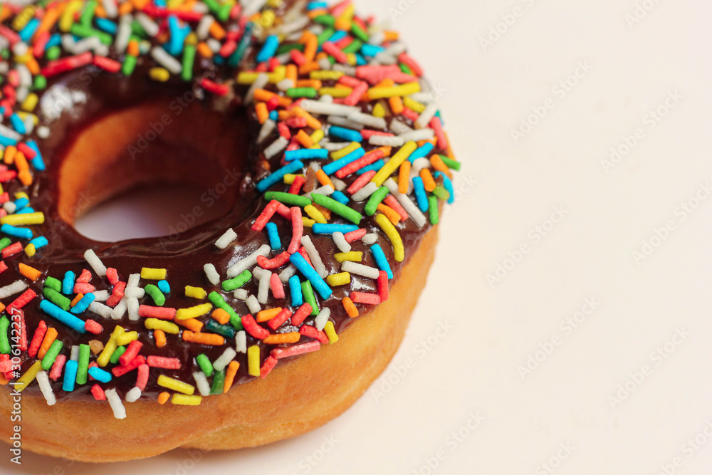 delicious fresh baked donuts background
