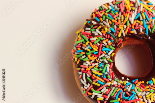 delicious fresh baked donuts background