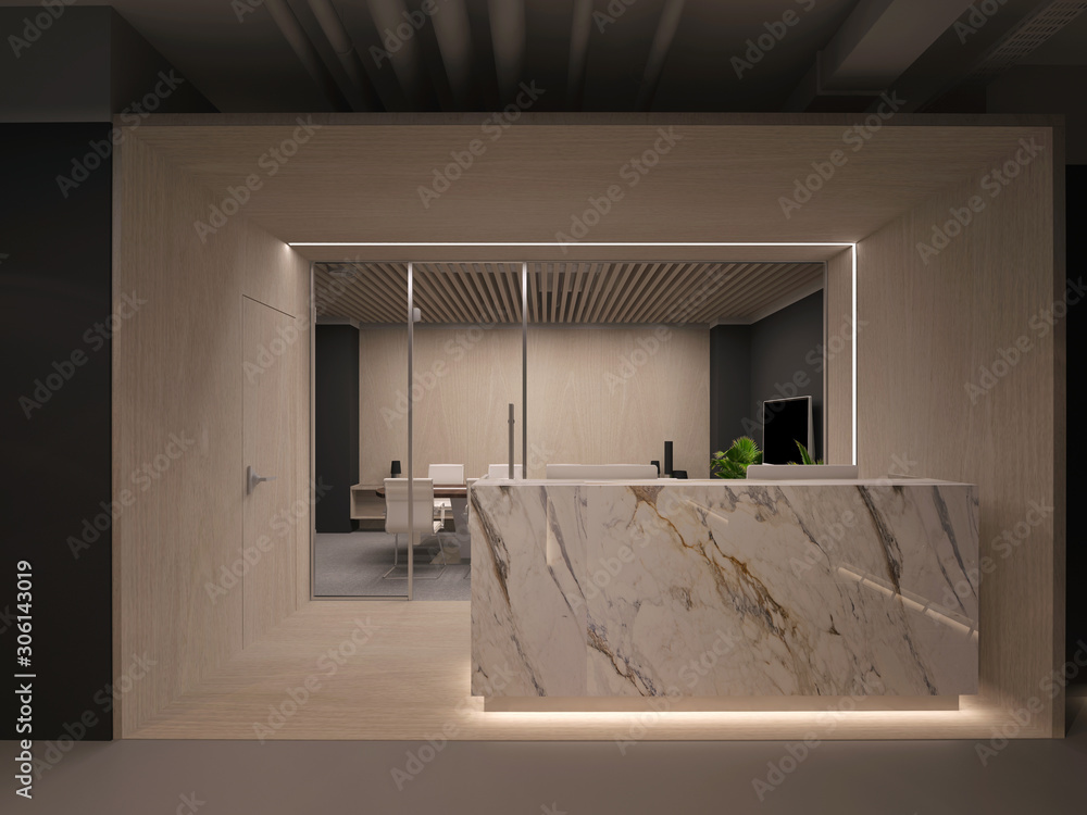 Stone reception desk deals