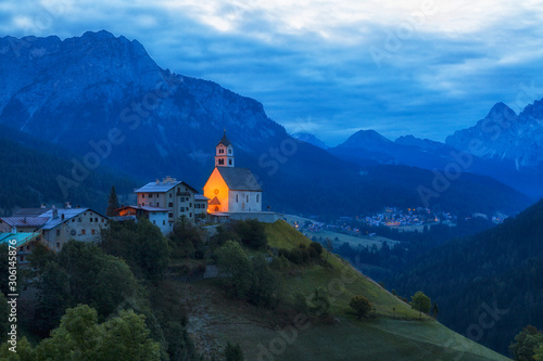 Dolomites, Colle Santa Lucia at sunrise, Italy