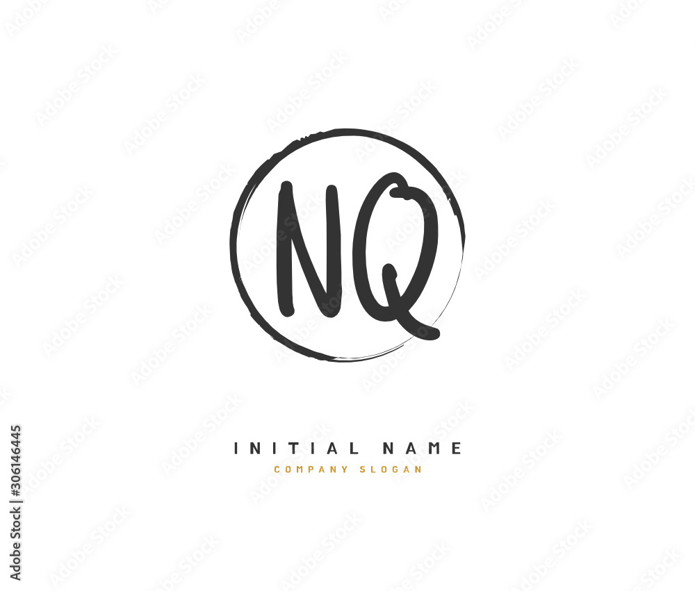 N G NG Beauty vector initial logo, handwriting logo of initial signature, wedding, fashion, jewerly, boutique, floral and botanical with creative template for any company or business.