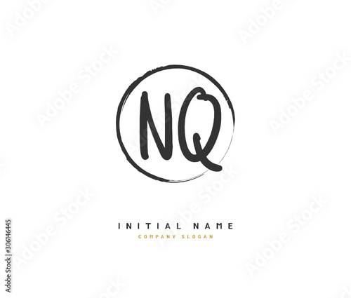 N G NG Beauty vector initial logo  handwriting logo of initial signature  wedding  fashion  jewerly  boutique  floral and botanical with creative template for any company or business.
