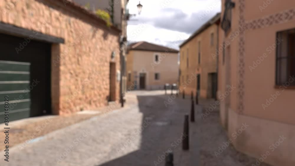 Blurred defocused abstract background view of Madrid in spain Blurred defocused abstract background view of Madrid in spain
