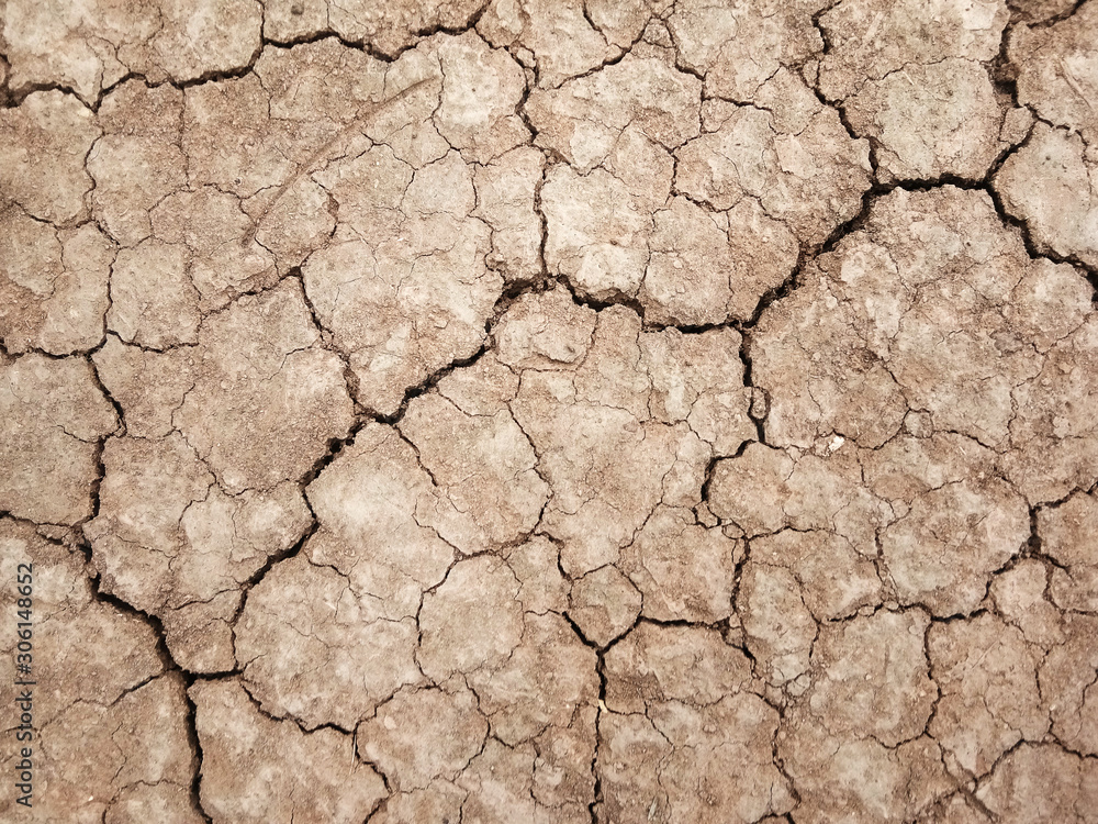 The ground has cracks in the top view for the background The ground has cracks in the top view for the background
