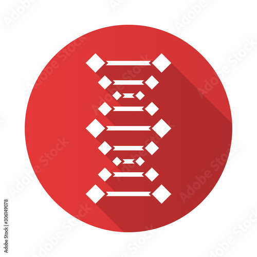 Fényképezés DNA chains red flat design long shadow glyph icon