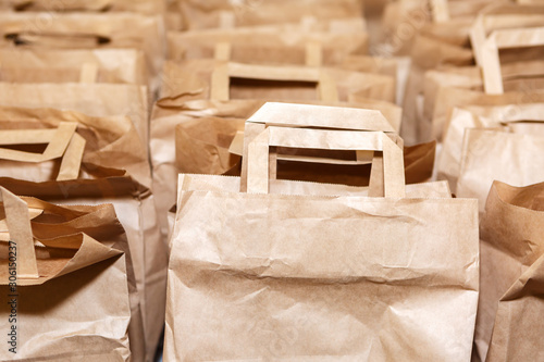 Lots of brown paper bags