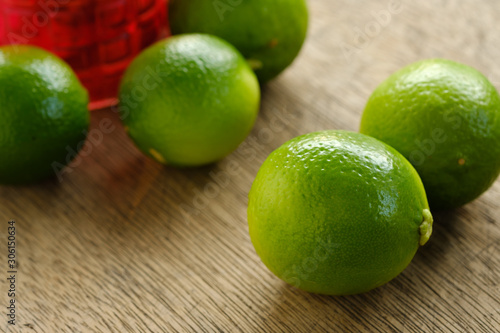 Lime on wooden board