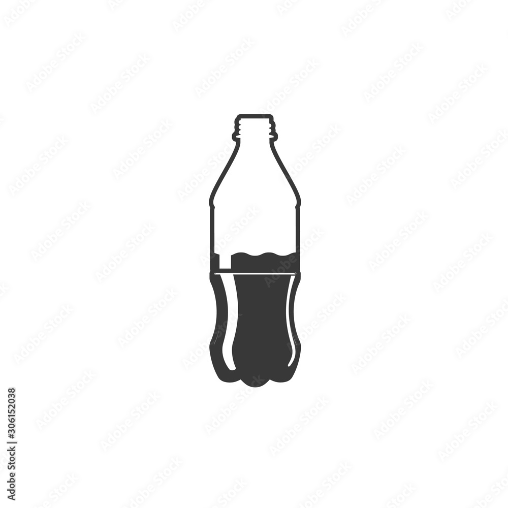half bottle Icon. Stock vector illustration isolated on white background. half bottle Icon. Stock vector illustration isolated on white background.