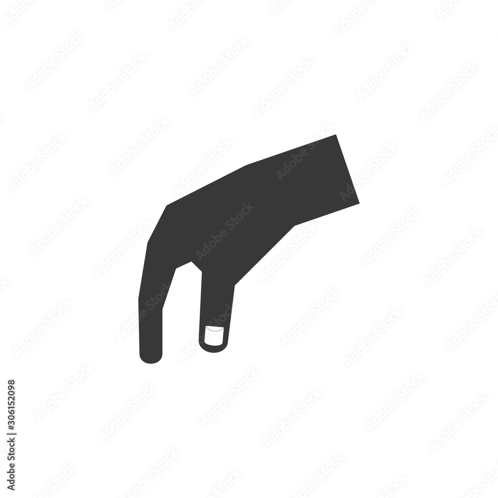 Hand pose like picking something. Stock vector illustration isolated on white background. Hand pose like picking something. Stock vector illustration isolated on white background.