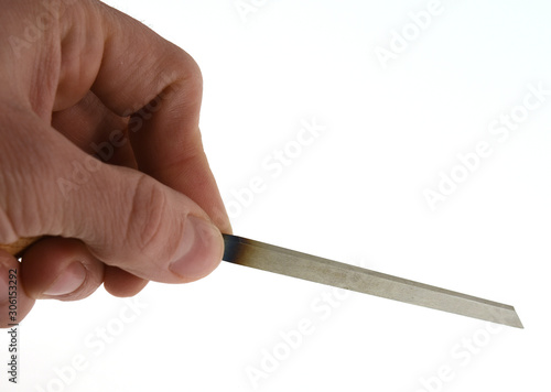 Bild auf Leinwand hand with graver