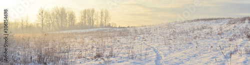 Zimowy pejzaż - panorama
