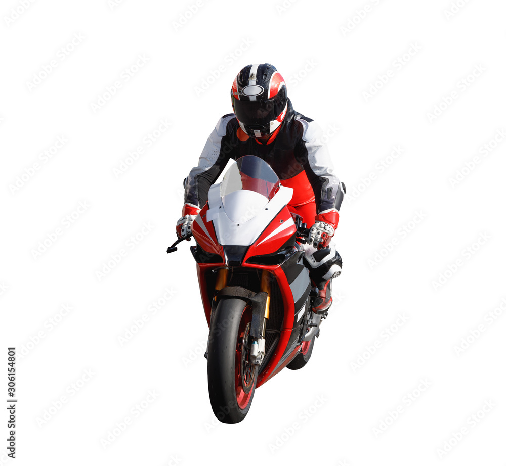 Racer on a sports motorcycle Racer on a sports motorcycle