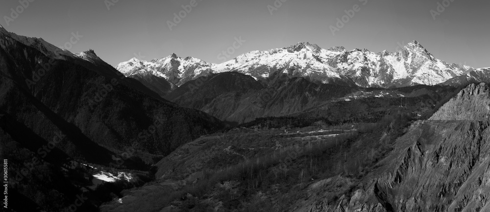    Mountain landscape panorama.