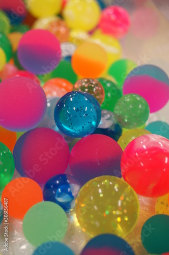 Rubber colorful shining toy ball © travelers.high