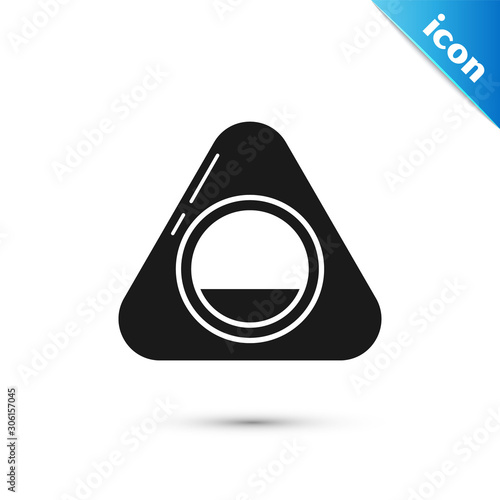 Black Pet bed icon isolated on white background. Vector Illustration photo