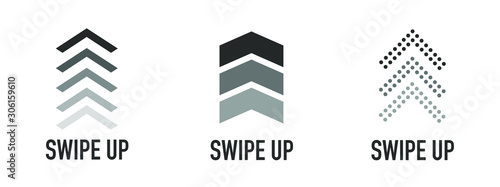 Swipe up icon set isolated for stories design blogger. Swipe up icons set for social media. Vector illustration