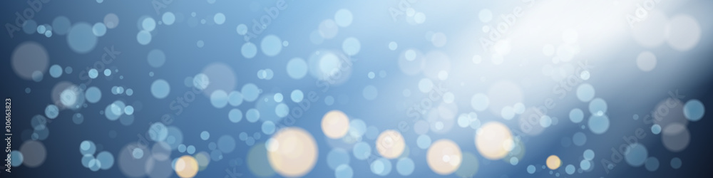Fototapeta premium Winter Celebration Bokeh Computational Generative background illustration
