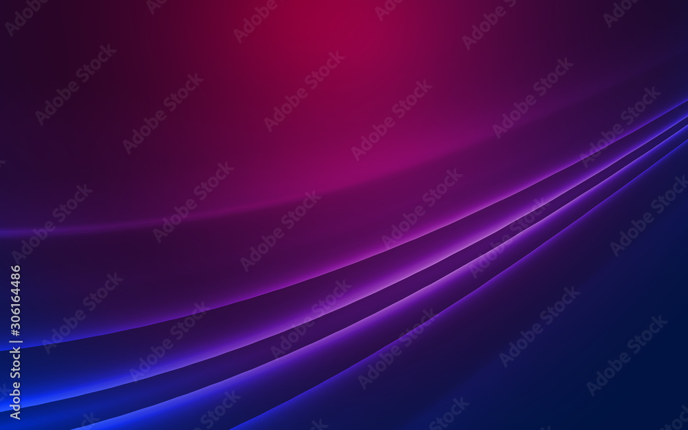 Fototapeta premium Dark abstract background with neon lines, glow.