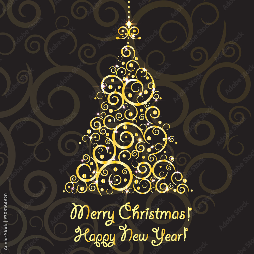 Christmas tree card Christmas tree card