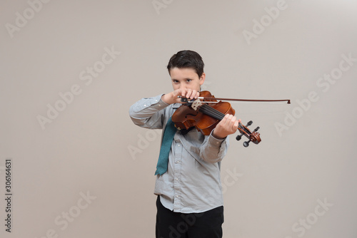 Middle School Student Playing Viola photo