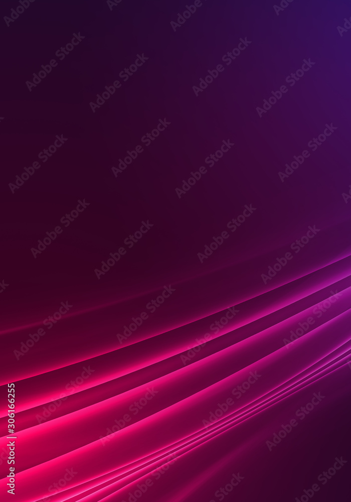 Fototapeta premium Dark abstract background with neon lines, glow.