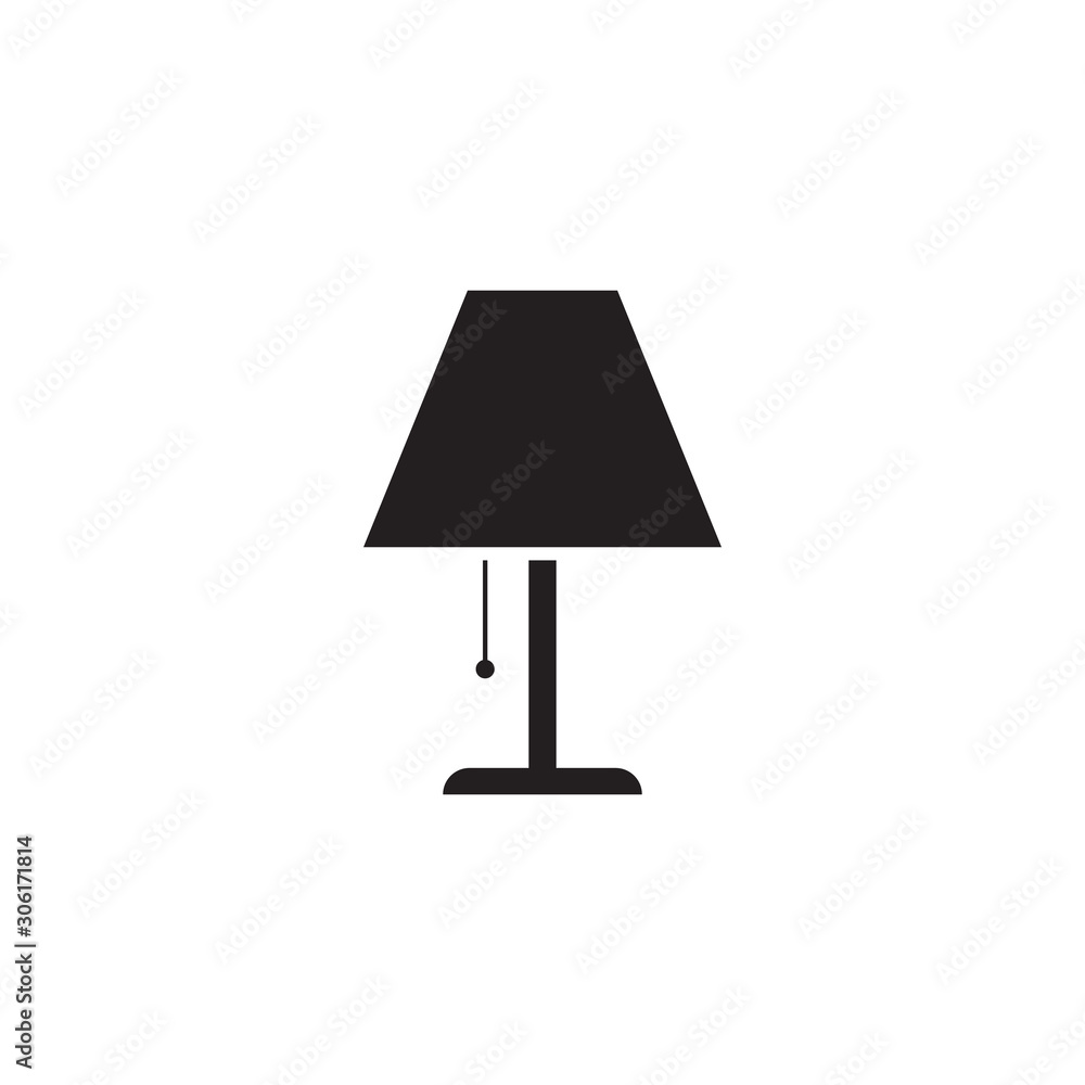 Table lamp icon. Vector illustration. Table lamp icon. Vector illustration.