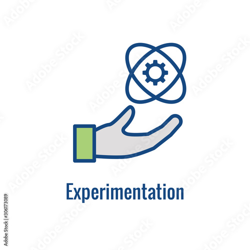 Science and Research Icon with one part of the scientific process