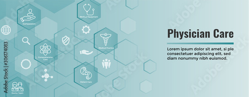 Physician Care Icon Set - Web Header Banner