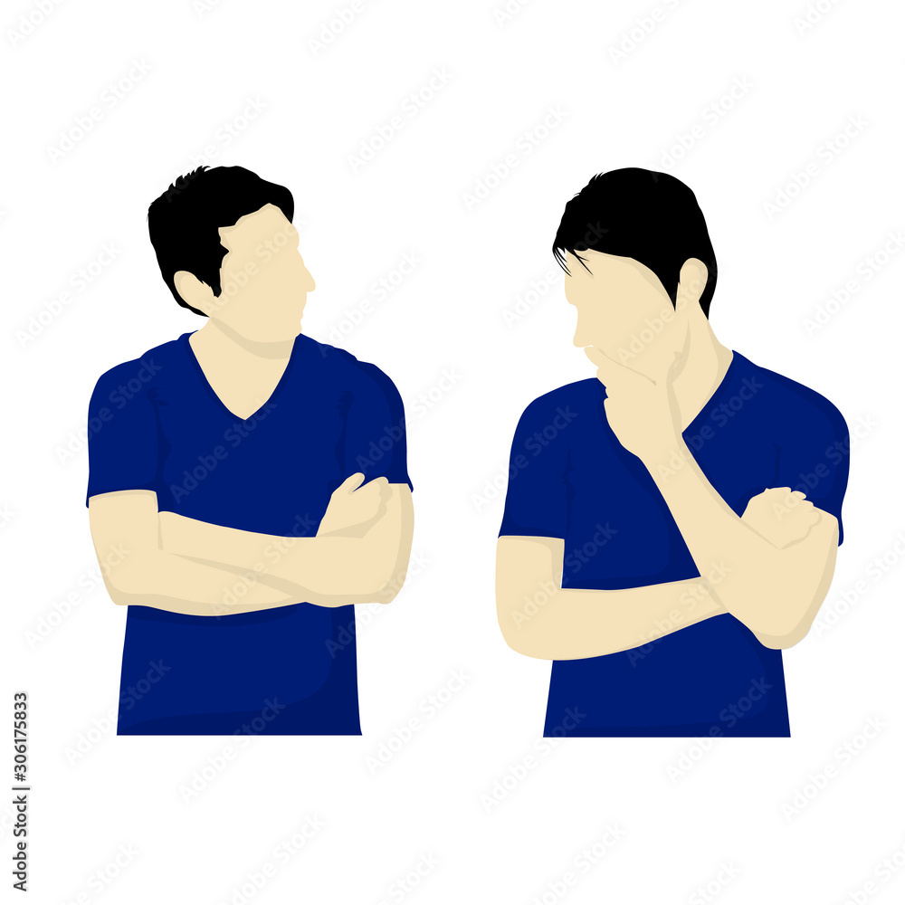 Fototapeta premium young man in cartoon character design style