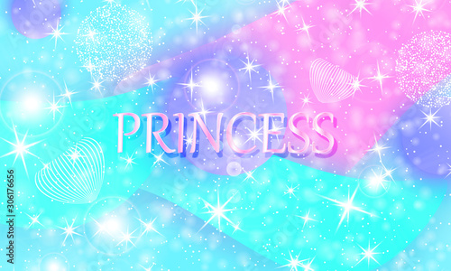 Fairy background. Unicorn pattern.
