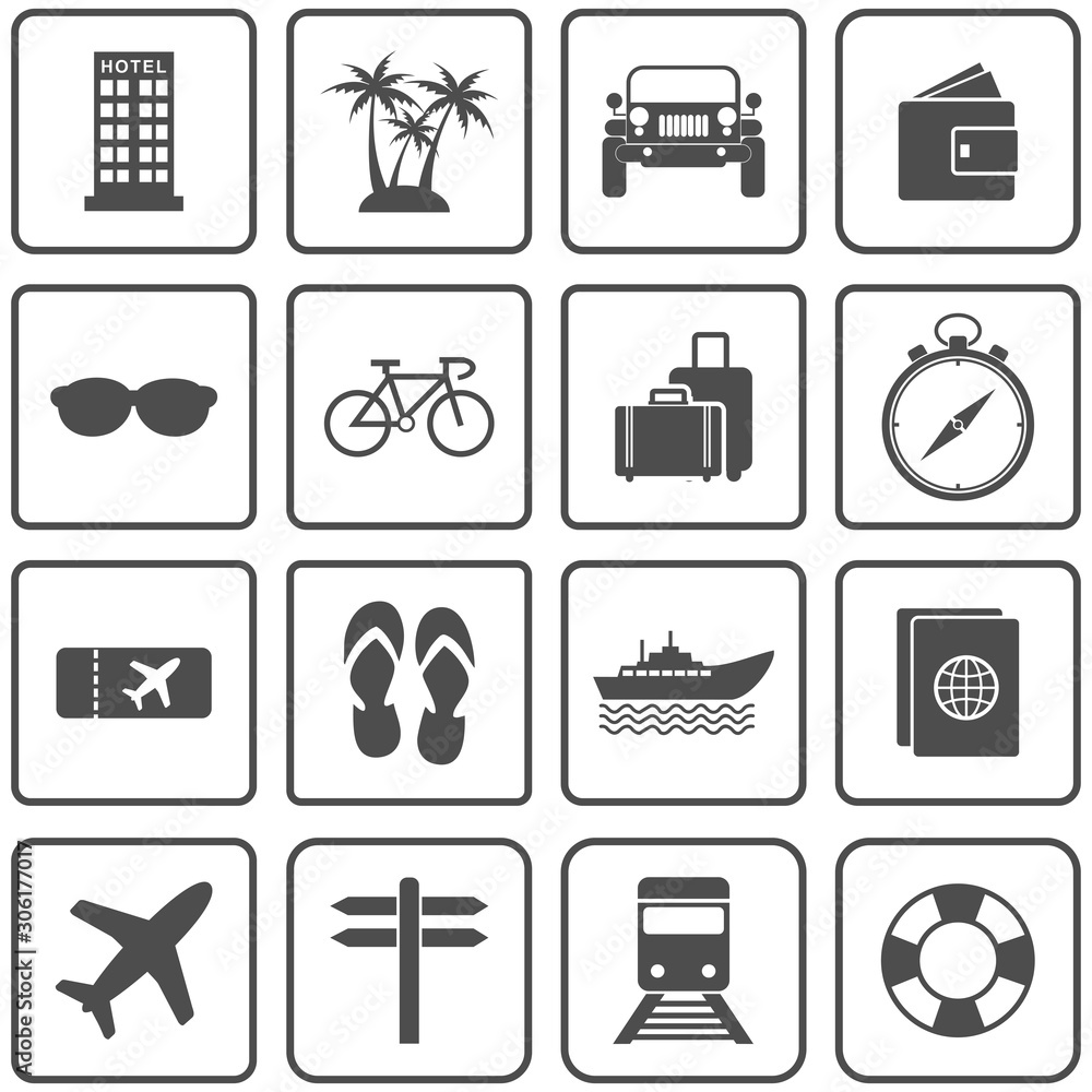 Fototapeta premium tour and travel icon vector design symbol