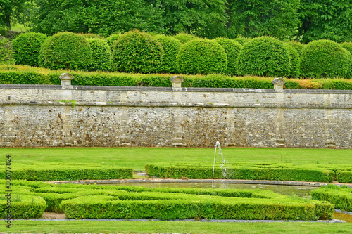 Villarceaux, France - june 9 2019 : historical castle photo