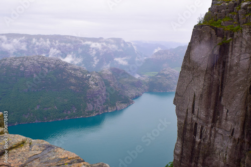 Lysefjord landscape, Pulpit Rock. photo