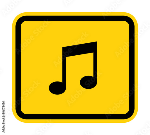 No Music Sing Isolate On White Background,Vector Illustration