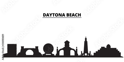 United States, Daytona Beach city skyline isolated vector illustration. United States, Daytona Beach travel cityscape with landmarks photo